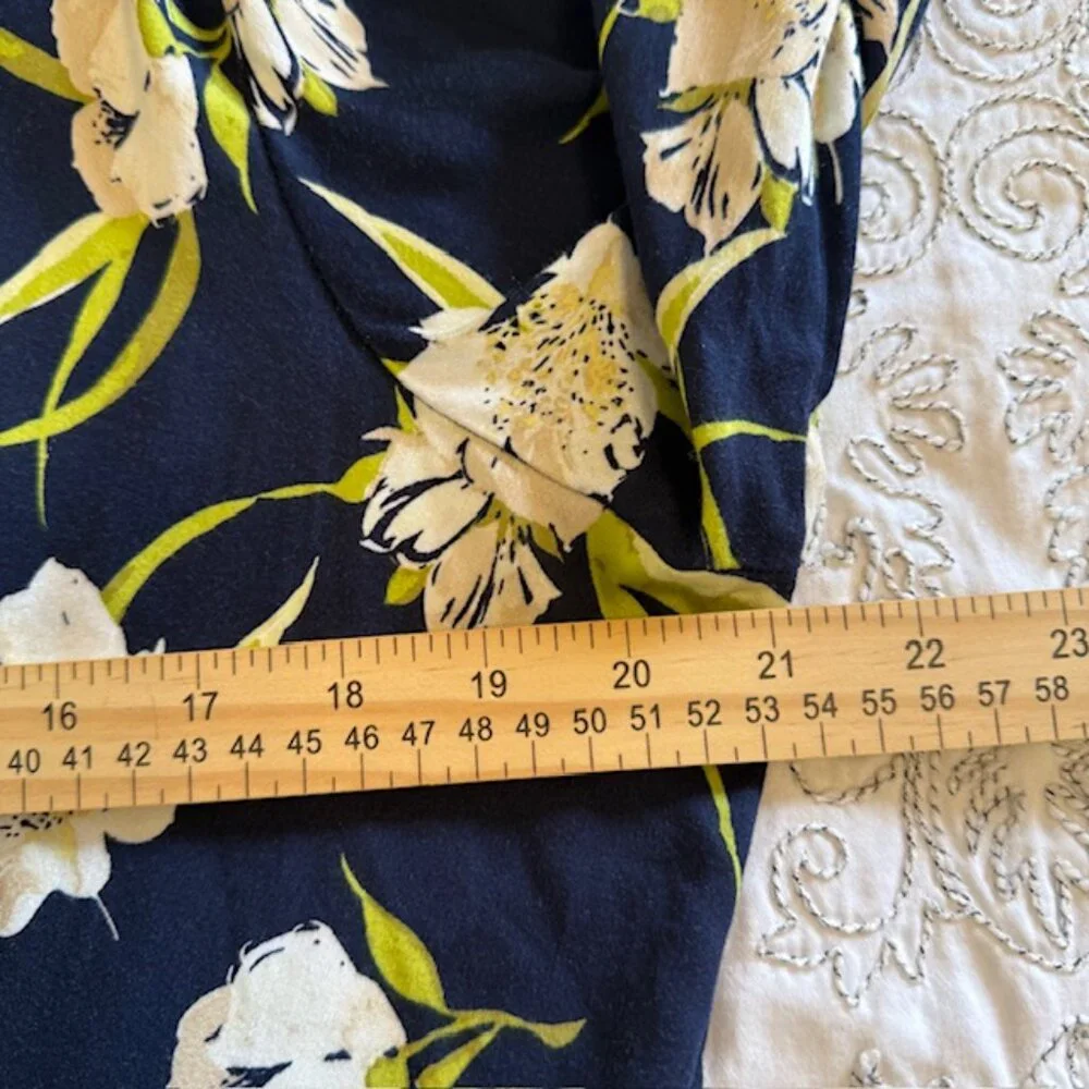 Cato Maxi Dress Tie Waist Blue and White Floral Dress Women's Size 18/20W - Picture 10 of 12